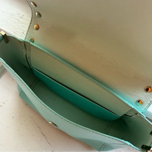 Kate Spade Crossbody Tiffany Blue bag with Silver Accents - Picture 2 of 3